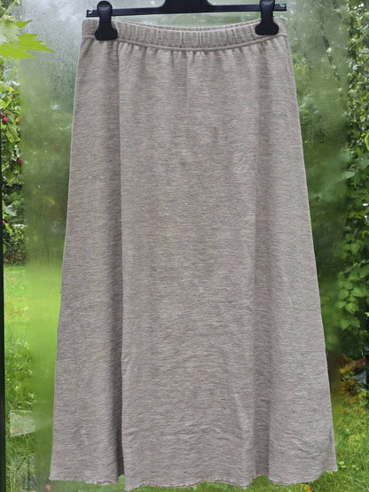 5004, long skirt, i farven elephant melange