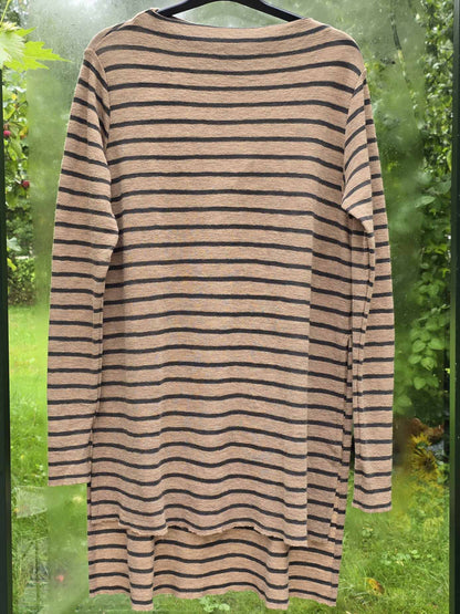 6040 tunic, camel/black coffee
