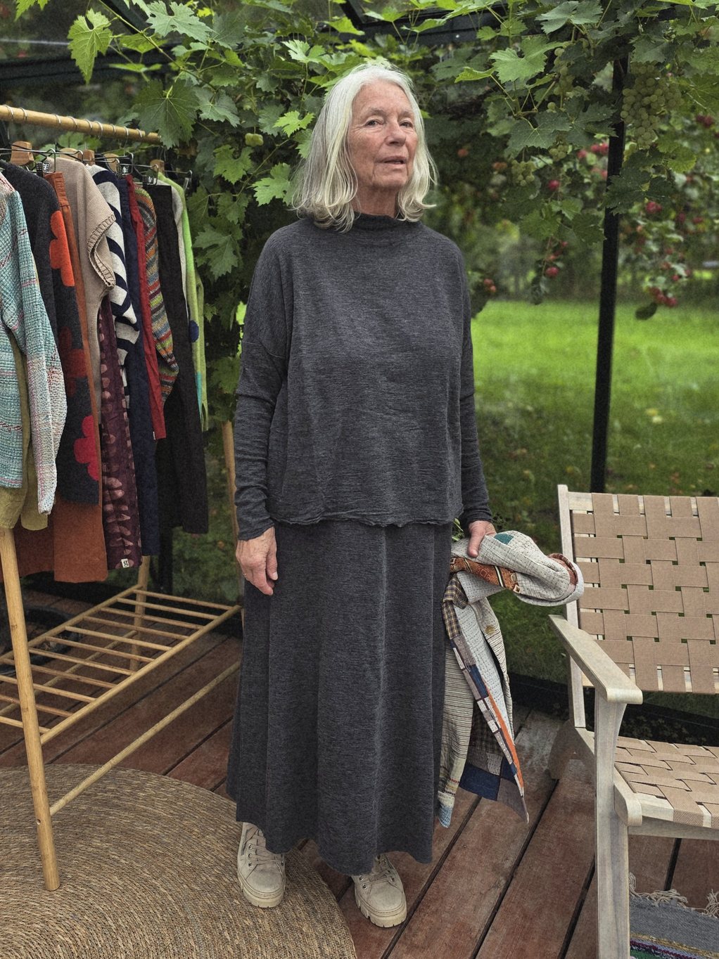 4025, bred bluse med turtleneck