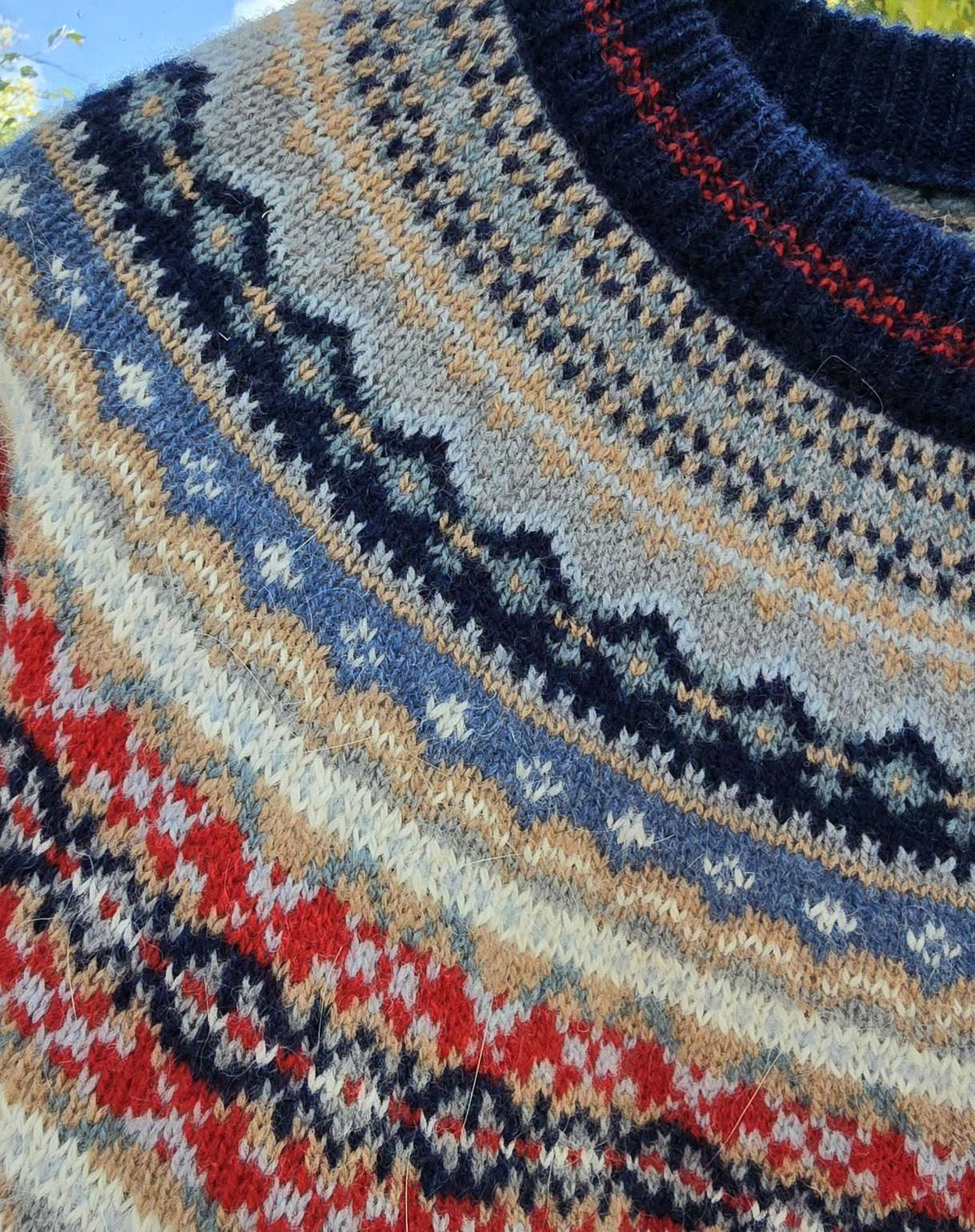 Sweater model Alpine, "Denim Blue"