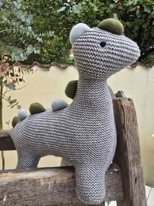 Strikket krammedyr, lille Dino