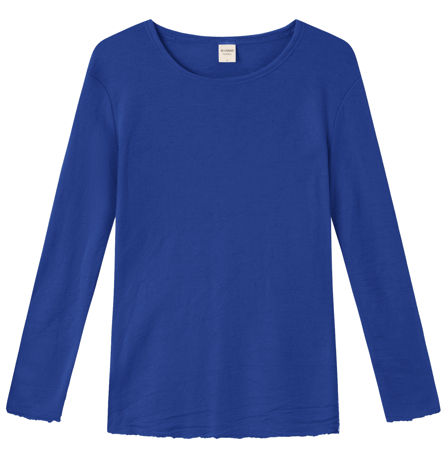 Uldbluse med lange ærmer, Cobalt Blue