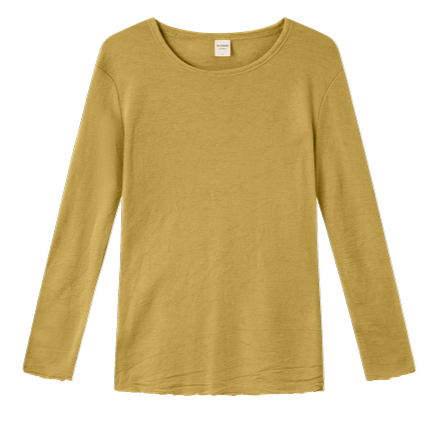 4002 Uldbluse med lange ærmer, Lemon Curry