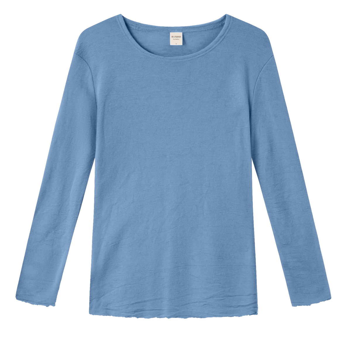 4002 Uldbluse med lange ærmer, Milky Blue