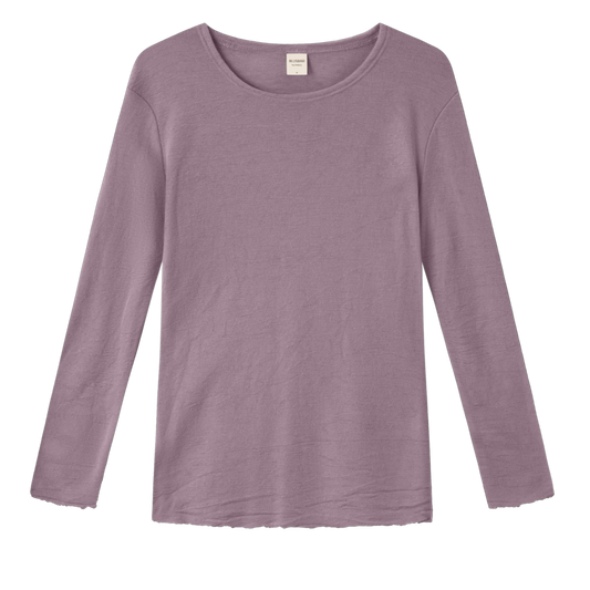 4002 Uldbluse med lange ærmer, Lavendel