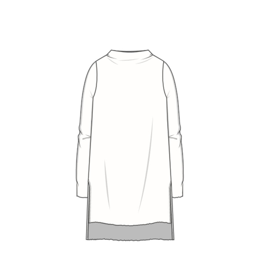 6040 tunic, camel/black coffee