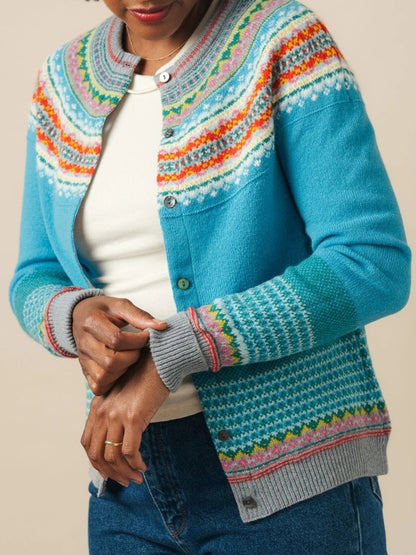 Cardigan model Alpine, "Aqua"