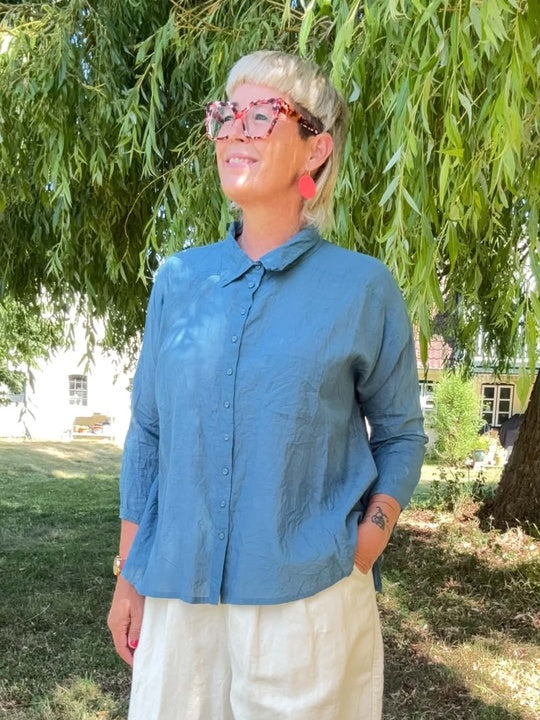 Løstsiddende skjortebluse