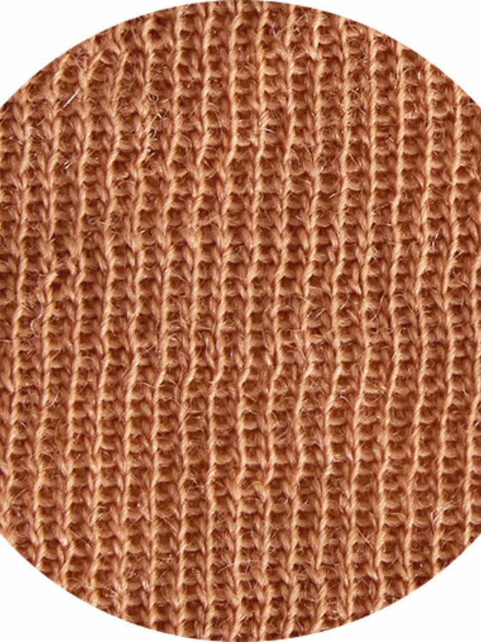 4002 Uldbluse med lange ærmer,  Pecan Brown