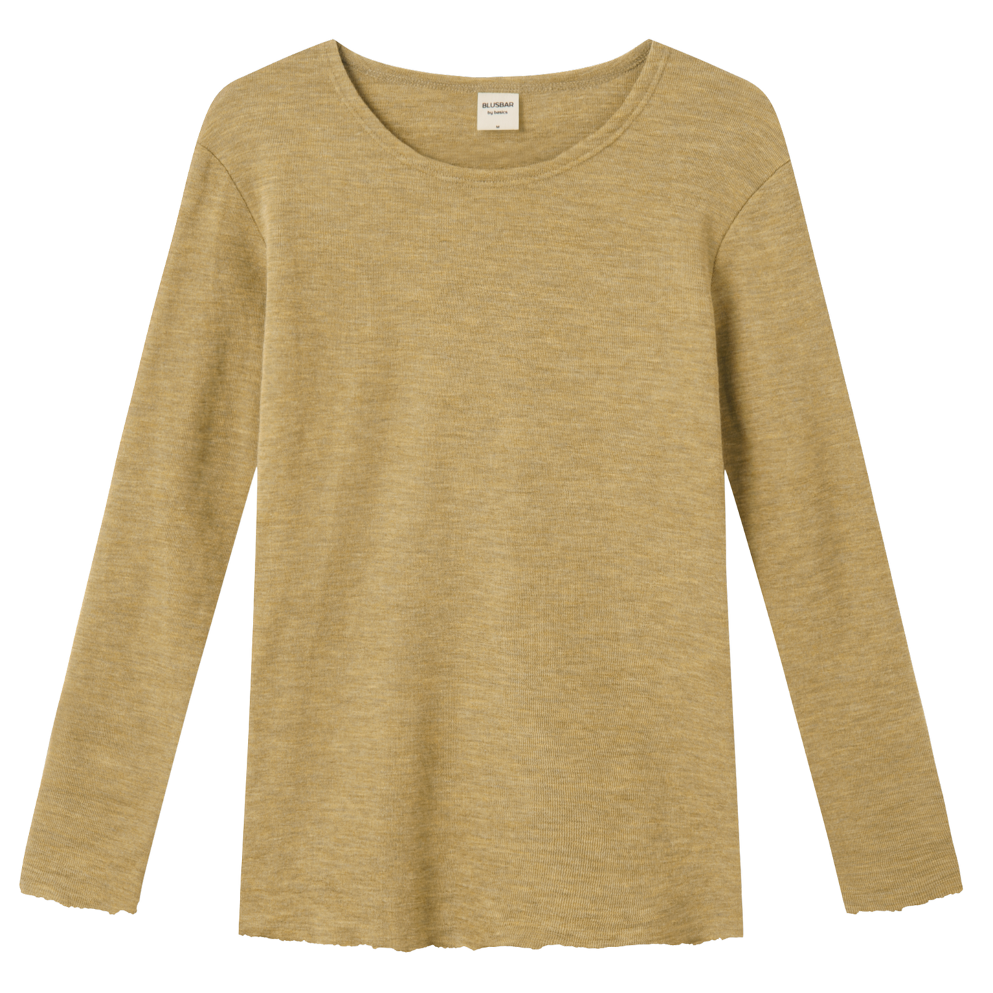 4002 Uldbluse med lange ærmer, Grain Melange