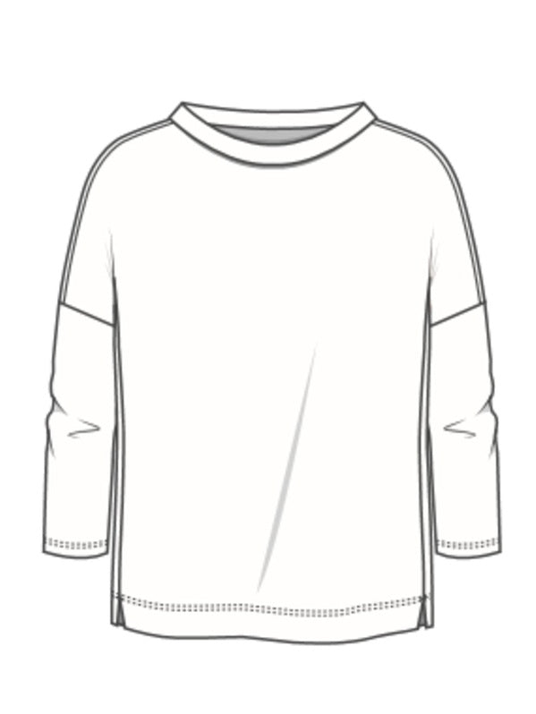 Tidløs bluse med retro bådhals
